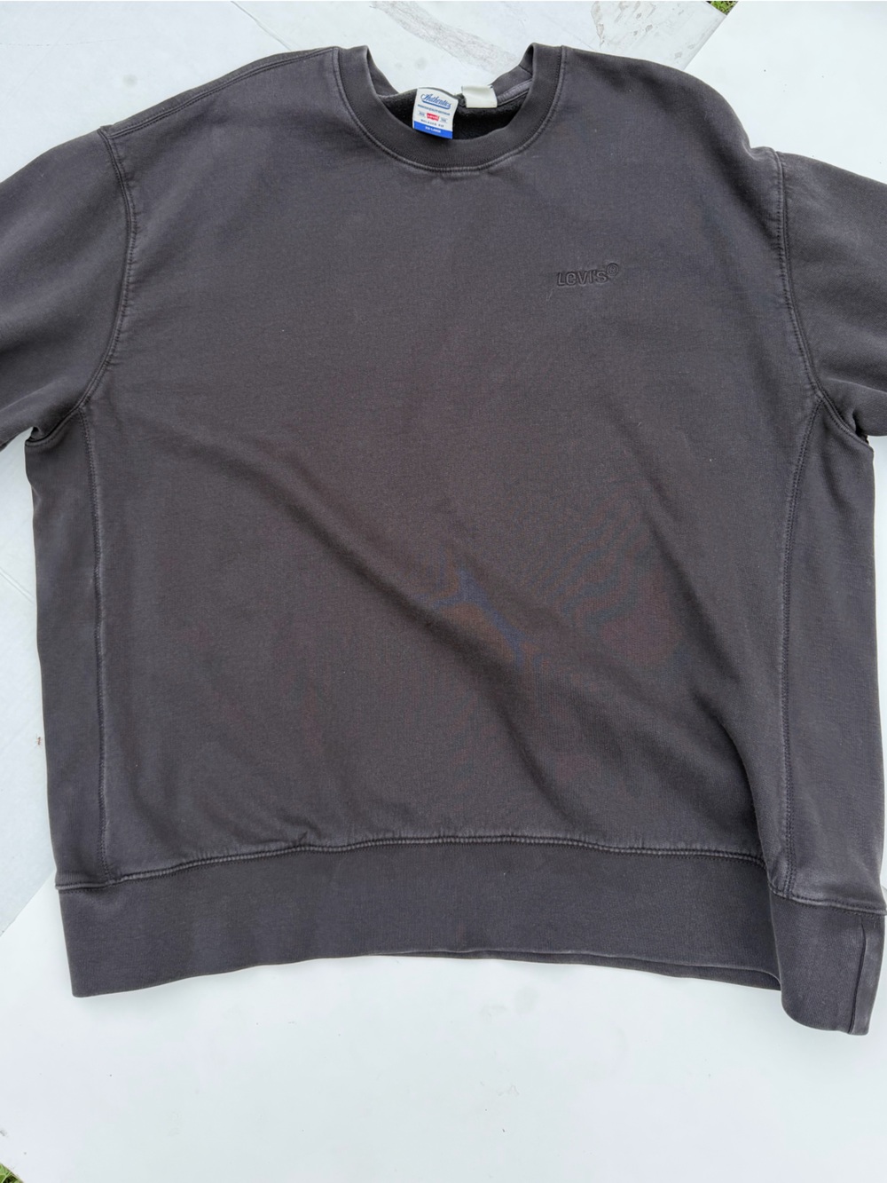 Levi Crewneck Sweater Relaxed Fit Black Red Tag XXL